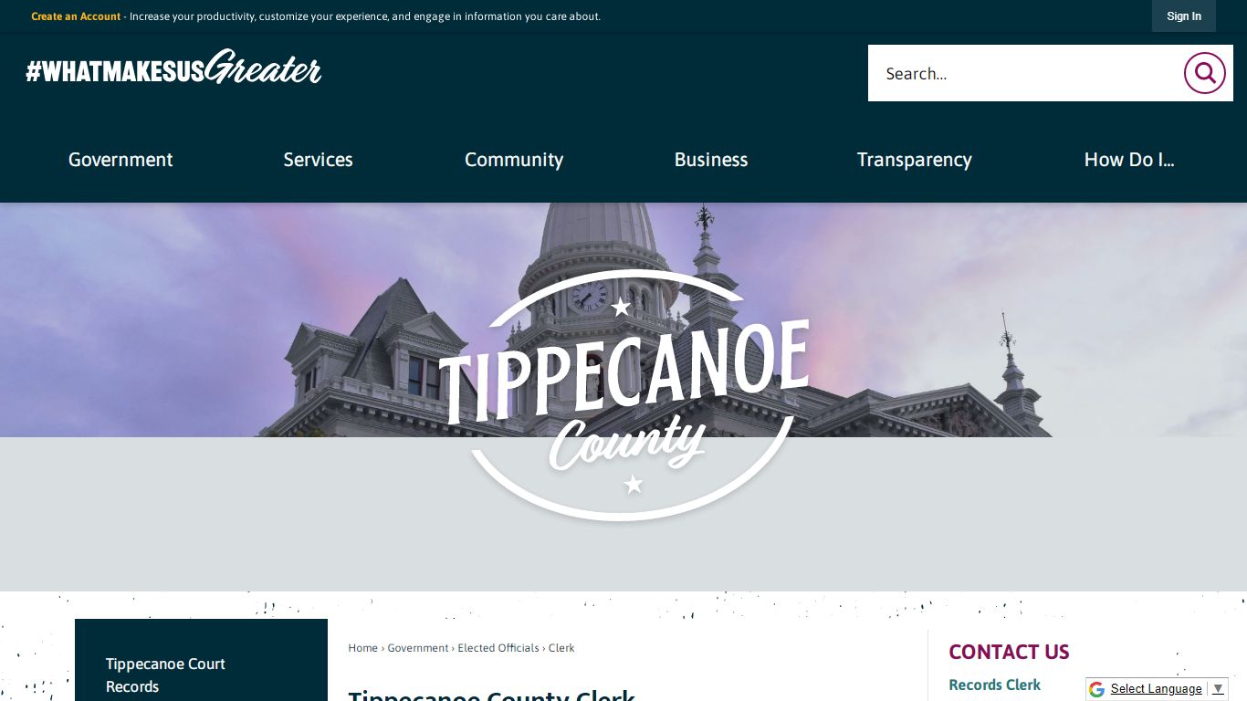 Tippecanoe County Clerk | Tippecanoe County, IN